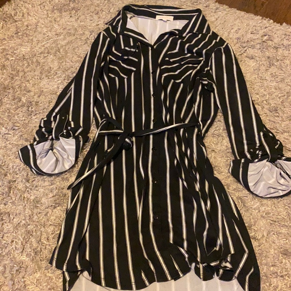 Extra long shirt dress